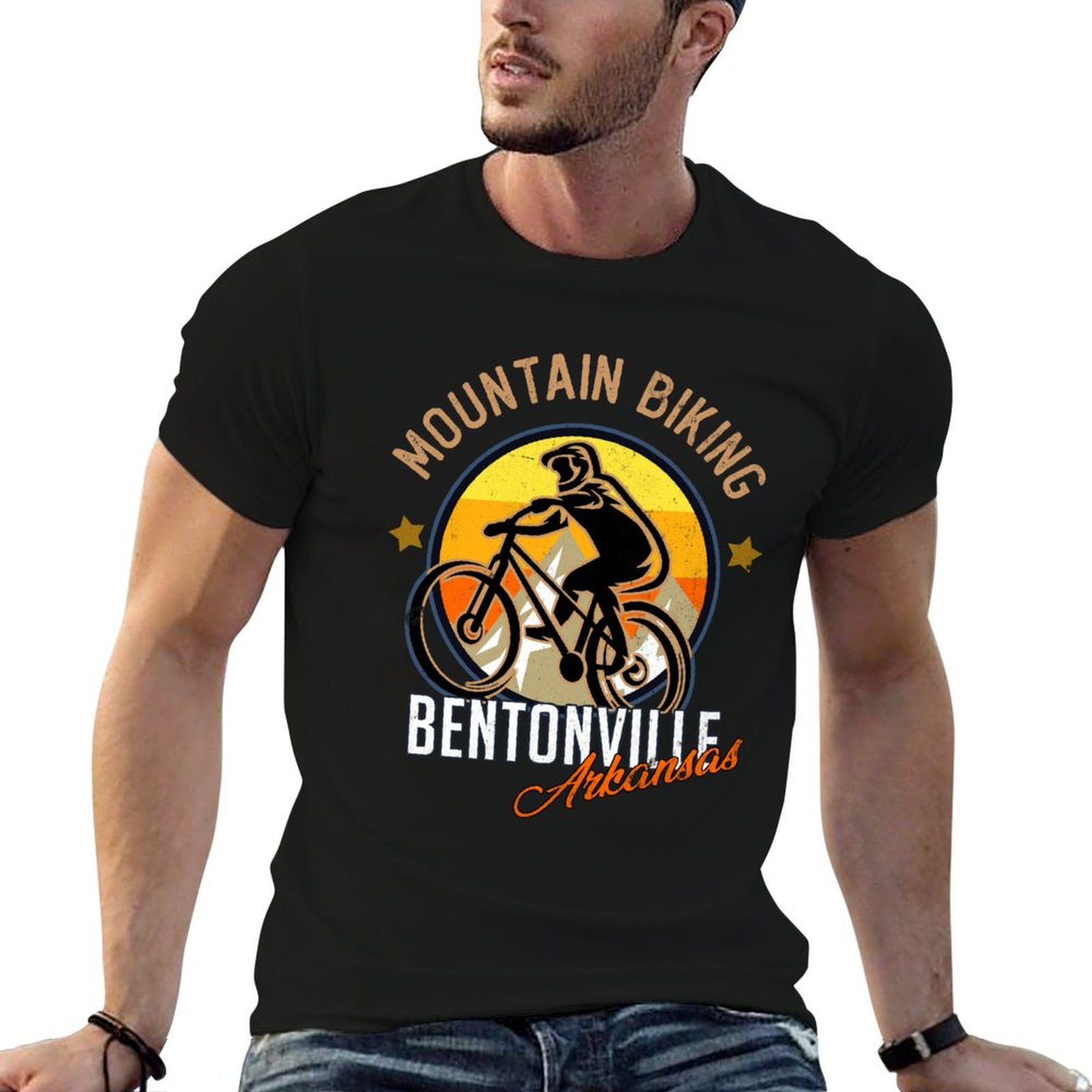 Mountain Biking Arkansas - bentonville arkansas mountain biking T-Shirt funny