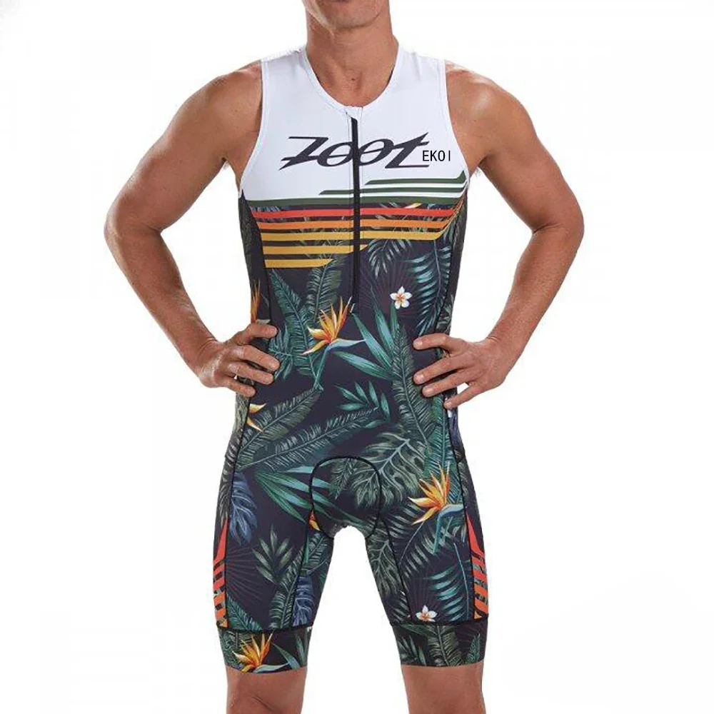 Mountain Biking Overalls - Zootekoi Men Triathlon Sleeveless Breathable Tighthcoat