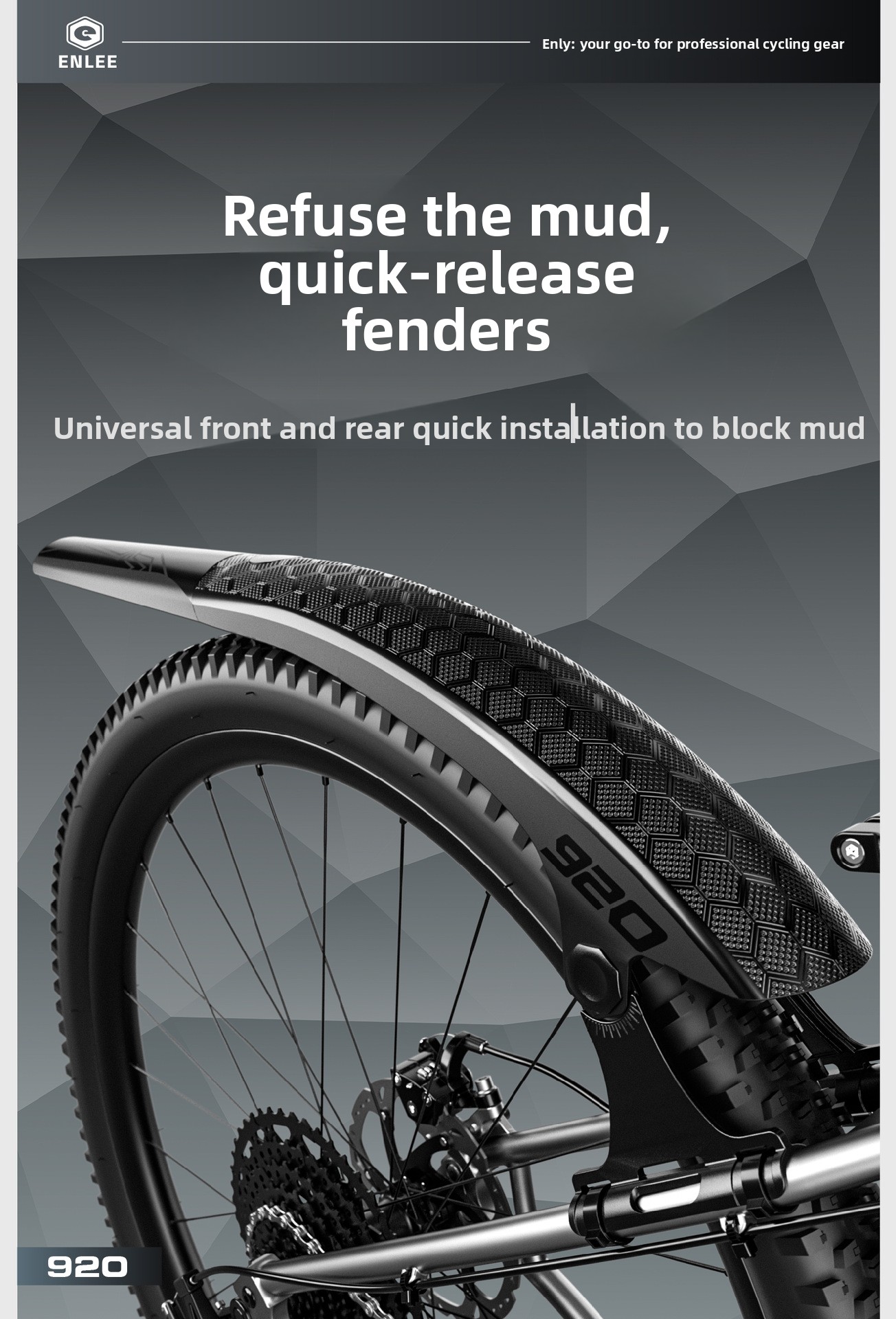 Mountain Biking In The Rain - ENLEE special mountain bike fender, downhill