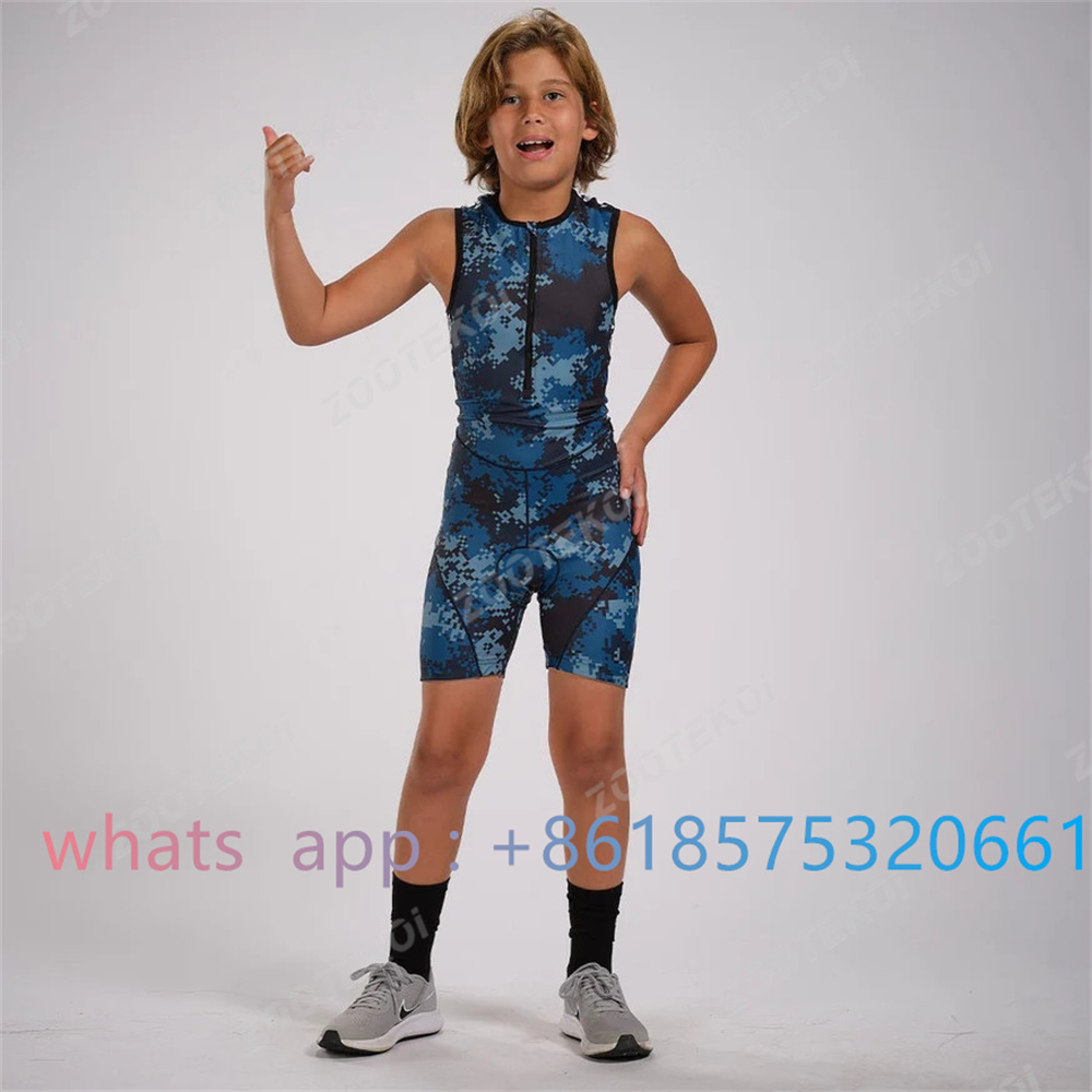 Mountain Biking Trousers - Zootekoi Boys Girls Universal Triathlon Sleeveless