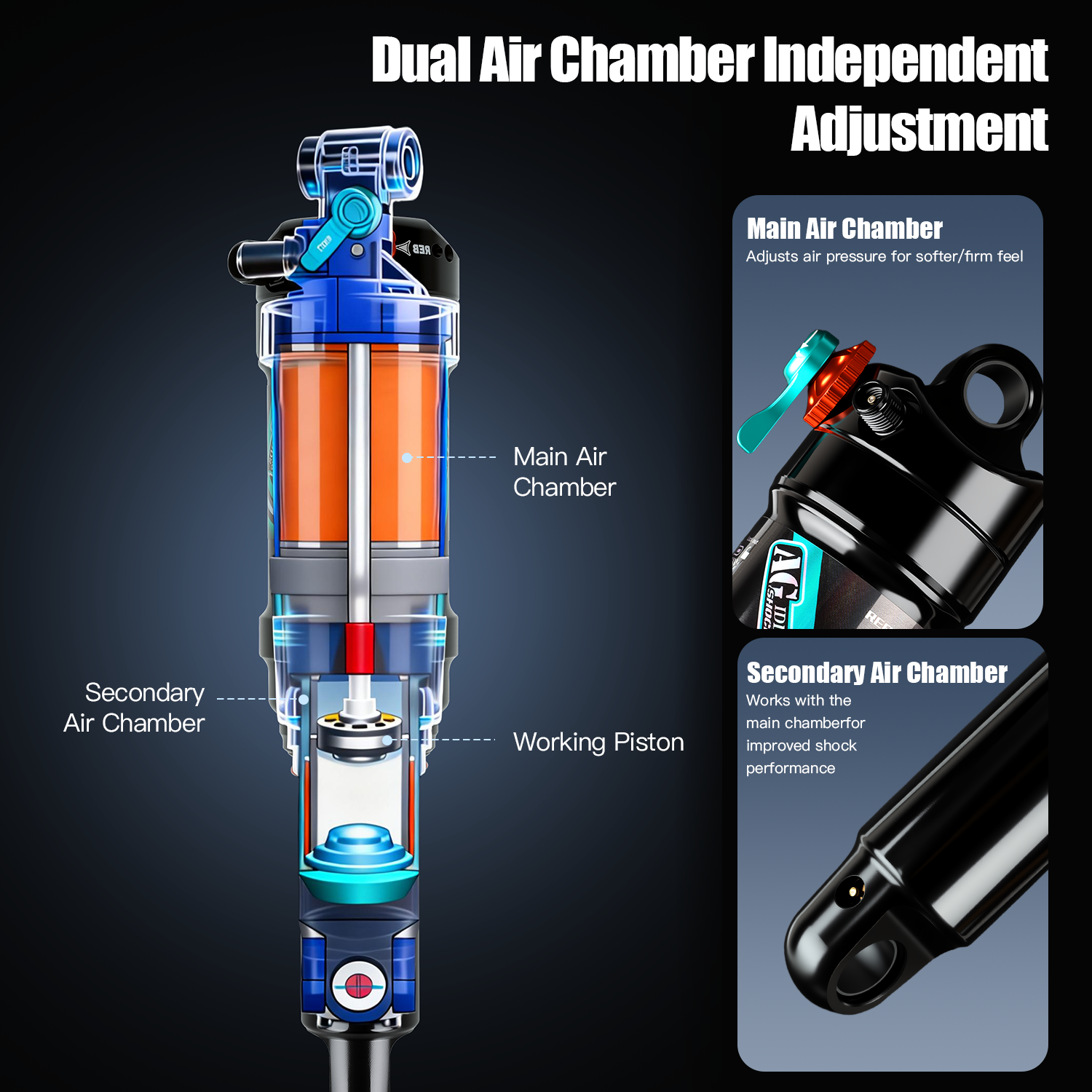 AGSHOCKS MTB Rear Shock Bicycl - Mountain Biking Downhill avis et prix