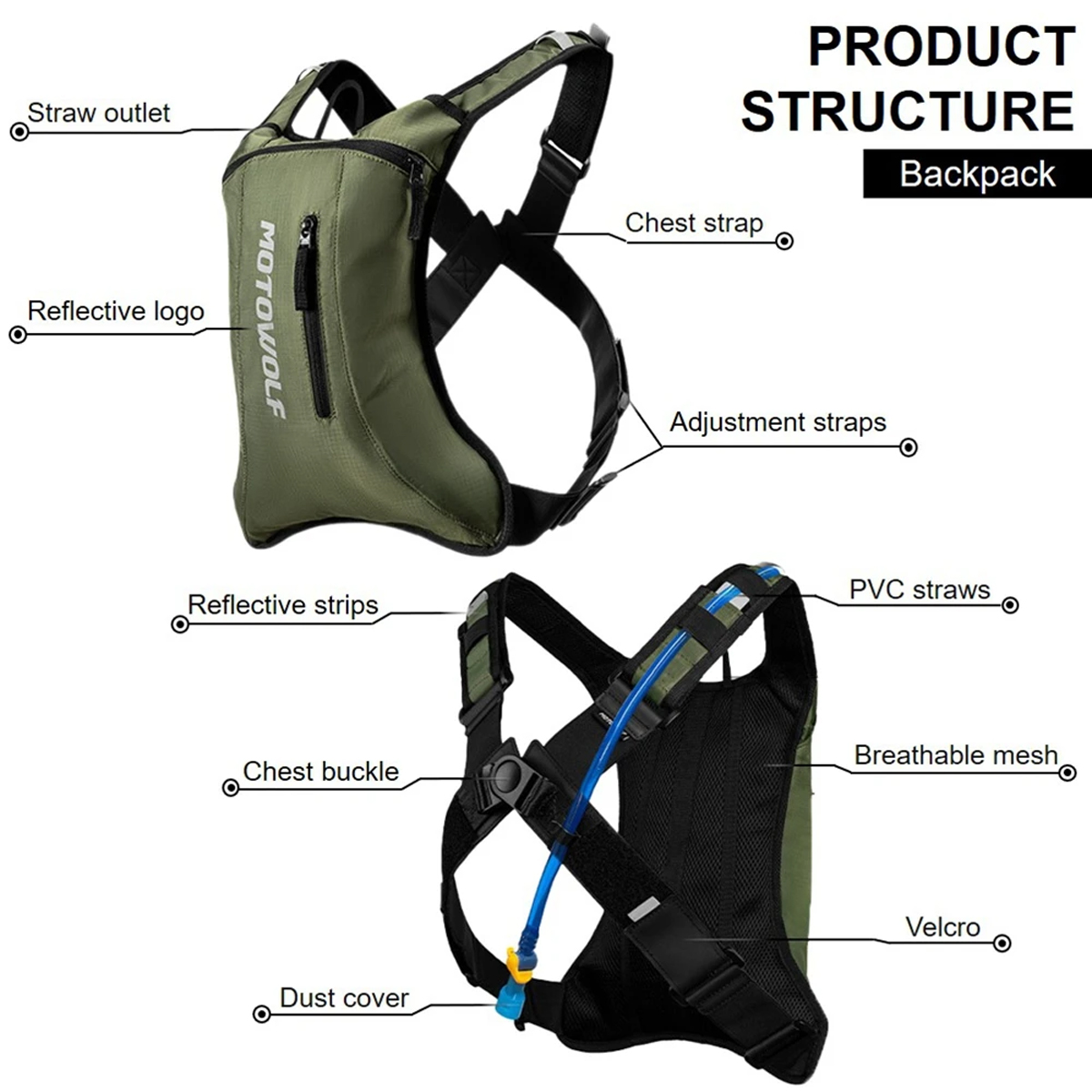Motorcycle Cycling Hydration P - Mountain Biking Hydration Pack avis et prix