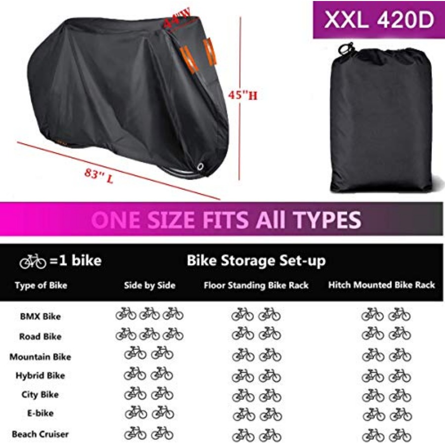 Bike Cover for 1, 2 or Waterpr - Mountain Biking In The Rain avis et prix