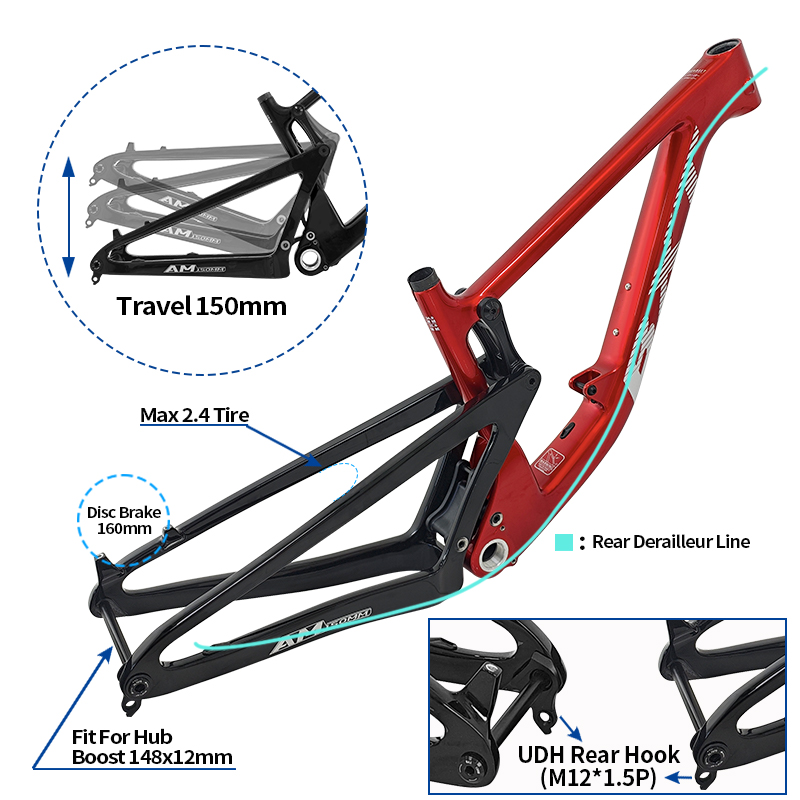 BXT-117 Carbon Suspension Bicy - Mountain Biking Track avis et prix