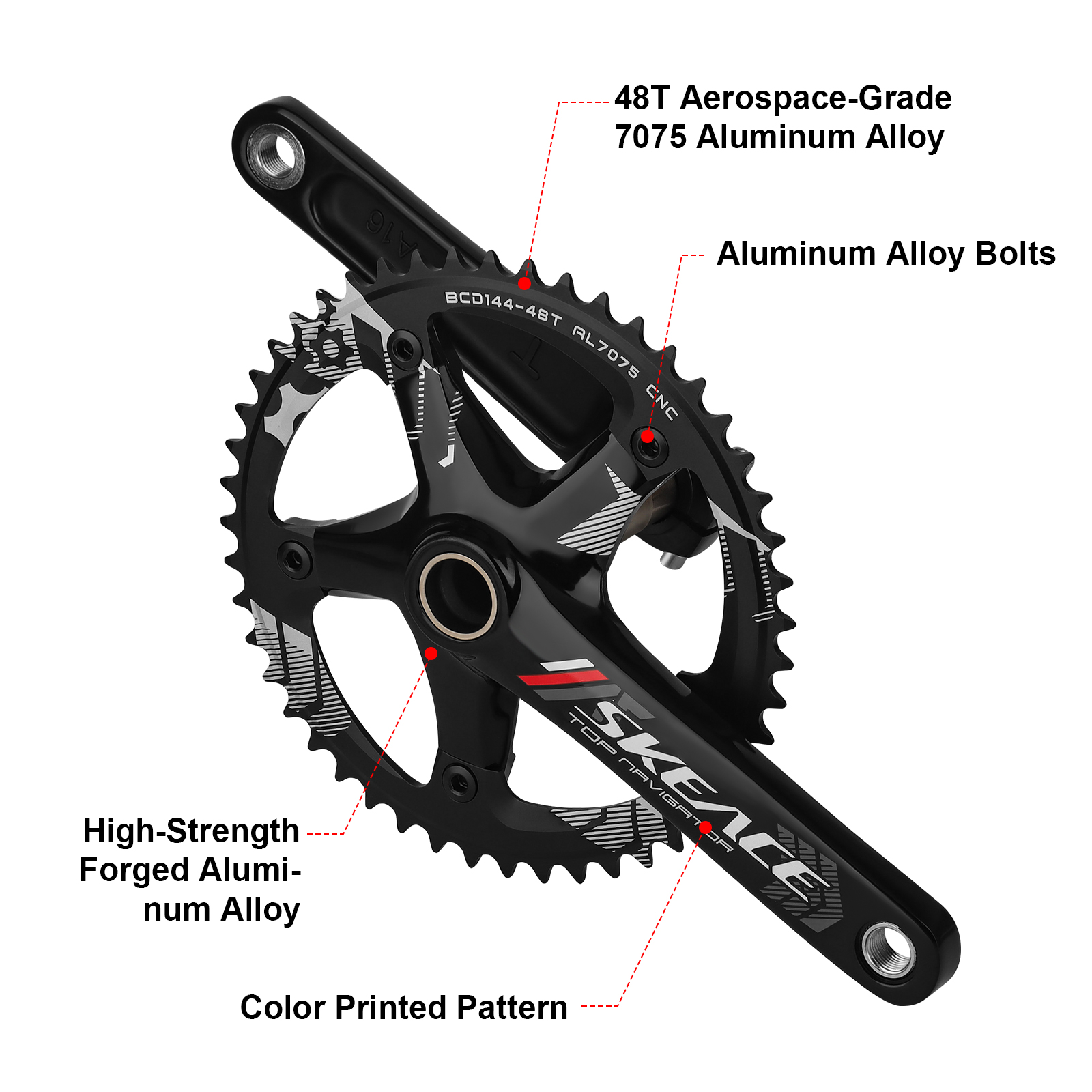 SKEACE Road Bike Crankset 144B - Mountain Biking Track avis et prix