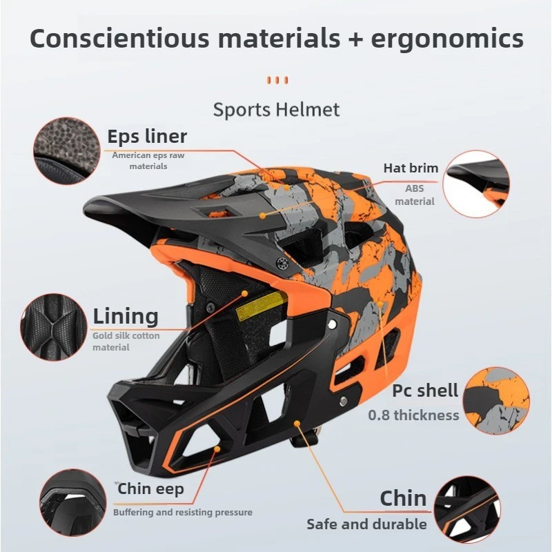 New Adult Full Face Mountain B - Mountain Biking Helmet Full Face avis et prix