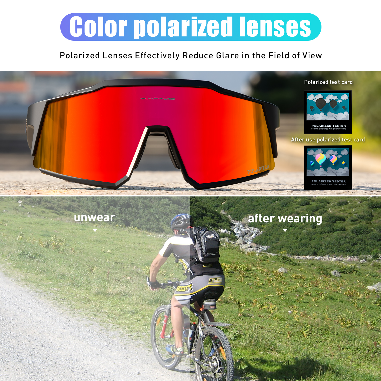 KAPVOE Polarized Fishing Sungl - Mountain Biking Sport avis et prix