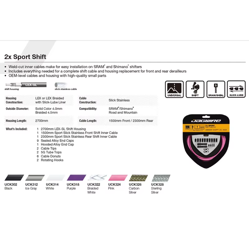 JAGWIRE 2x Sport Shift Cable F - Mountain Biking Sport avis et prix