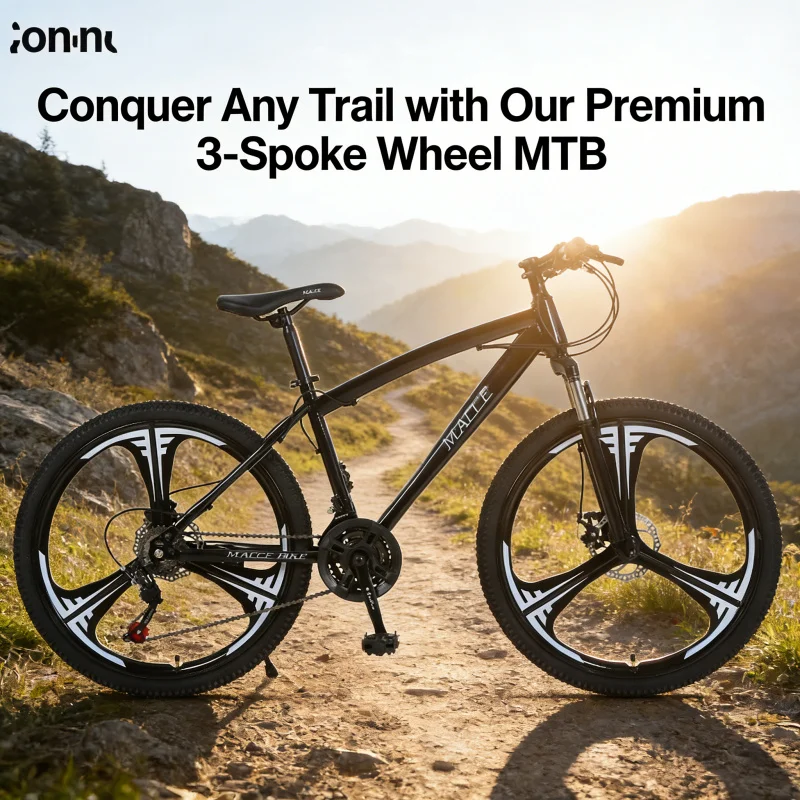 Black 24-inch Three-Knife Moun - Mountain Biking Gear avis et prix