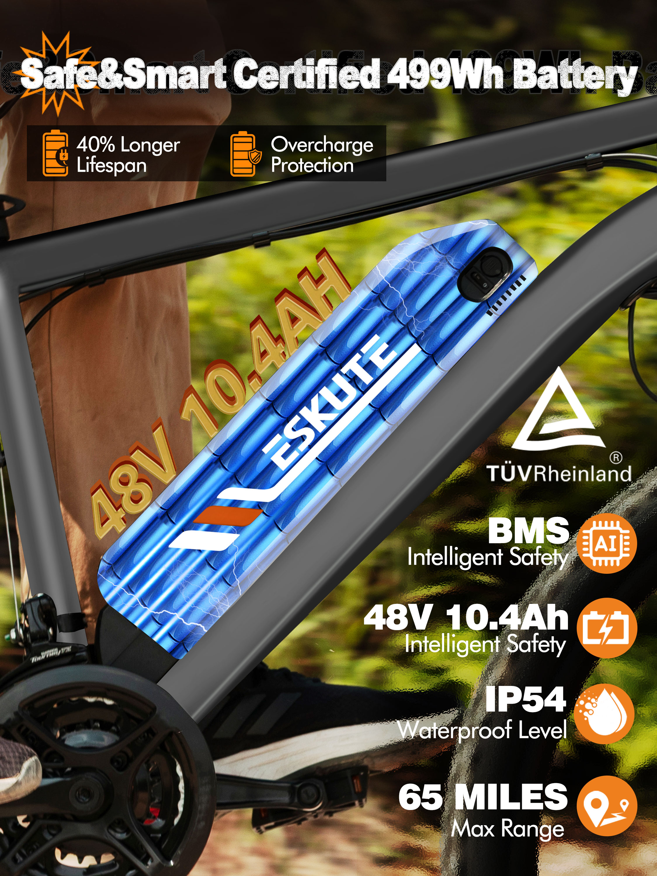 ESKUTE M200 Electric Bicycle   - Mountain Biking Gear avis et prix